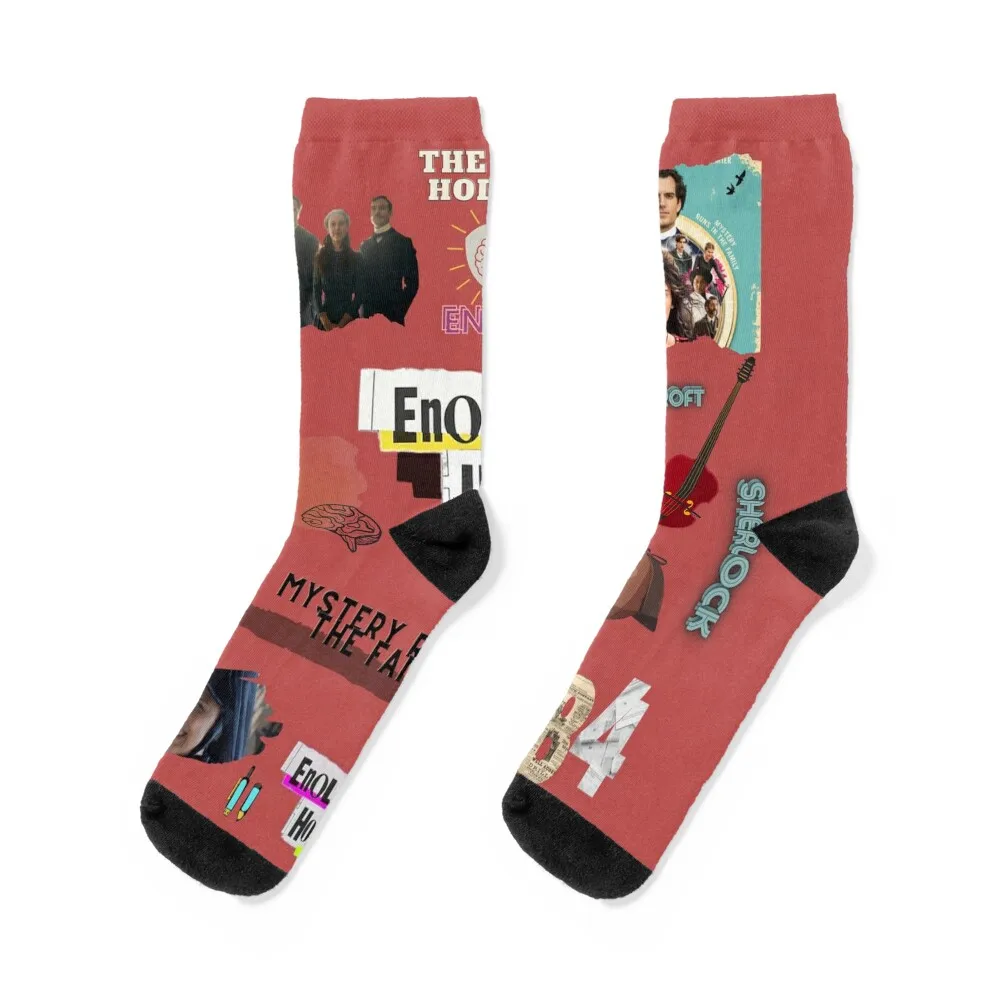 

Enola Holmes Socks moving stockings men cotton high quality christmas gift luxury Socks Women's Men's