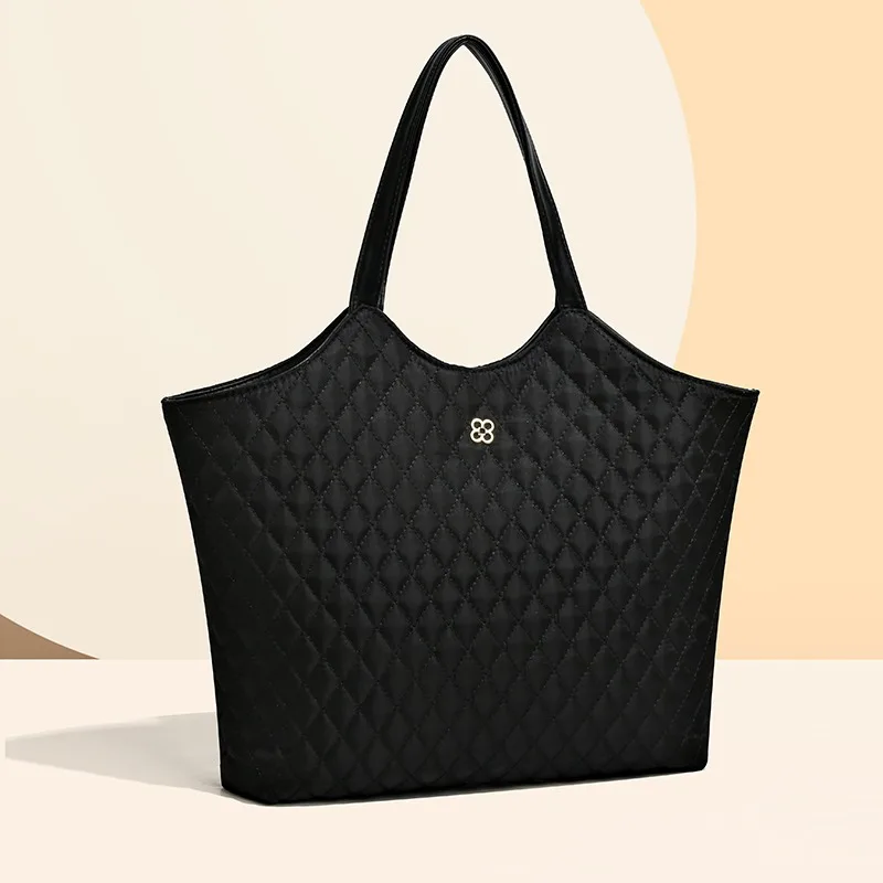 High Capacity Solid Diamond Lattice Thread Pc Shoulder Bags Waterproof Casual Tote 2024 Hot Sale Women\'s Bag Bolsos De Señora