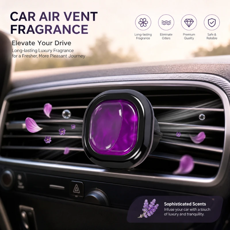 Car Air Freshener Long-Lasting Fragrance for Car Air Conditioner Vent Deodorizing Breathable Film Perfume Decorative Ornament