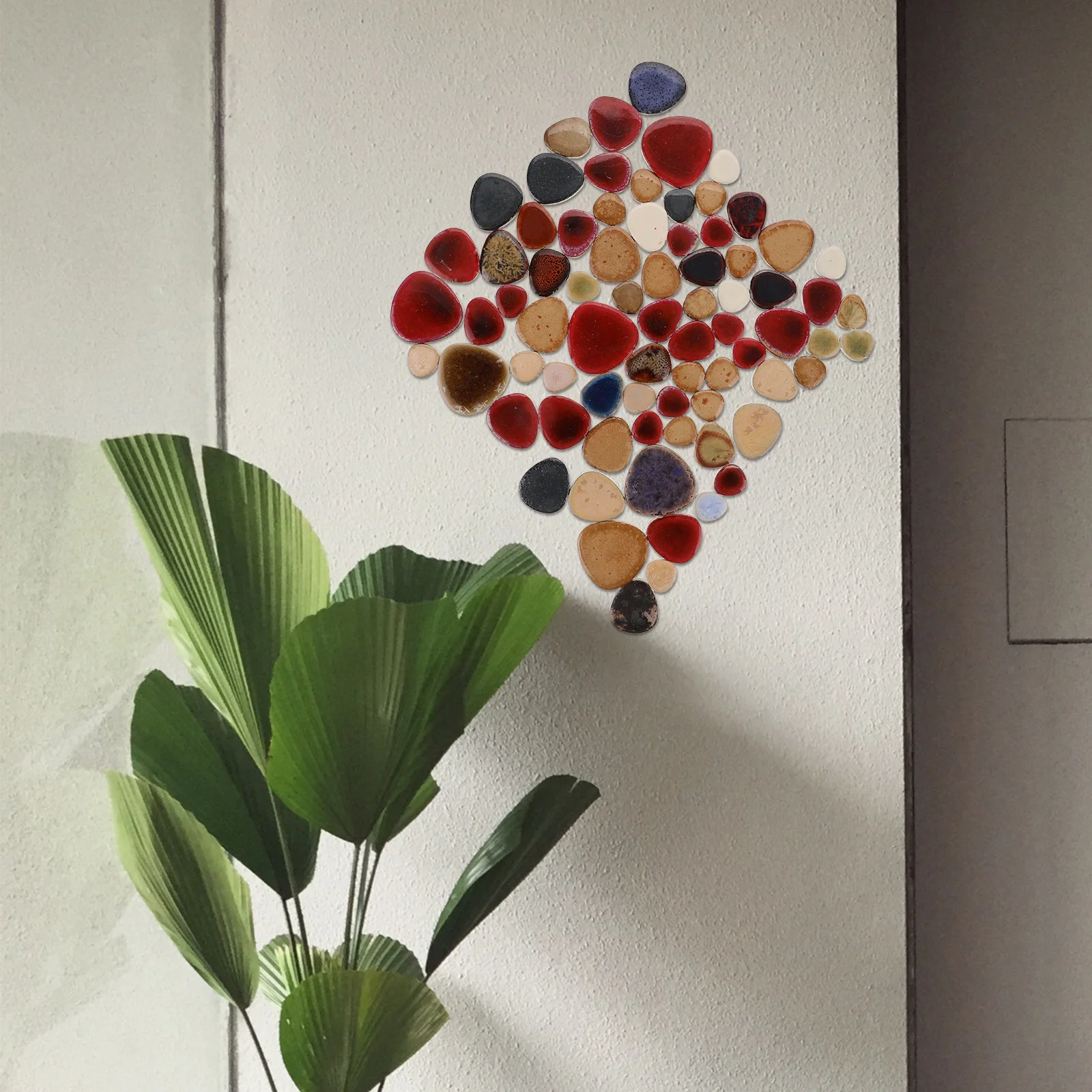 

1Set DIY Ceramic Tiles Unique Shapes Durable Decorative Pieces Gallery Tiles Interior Design Ceramic Tile Assortment