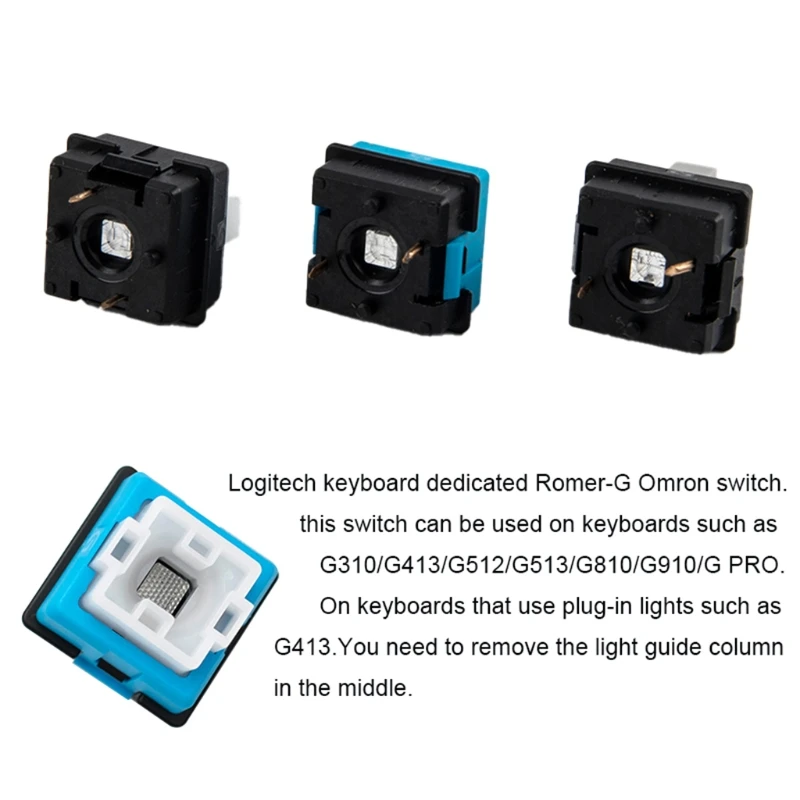 5pcs/set Original Romer-G Switch B3K-T13L Axis for Logitech G910 G810 G310 G413 G512 G513 G Pro Mechanical Keyboard view 3