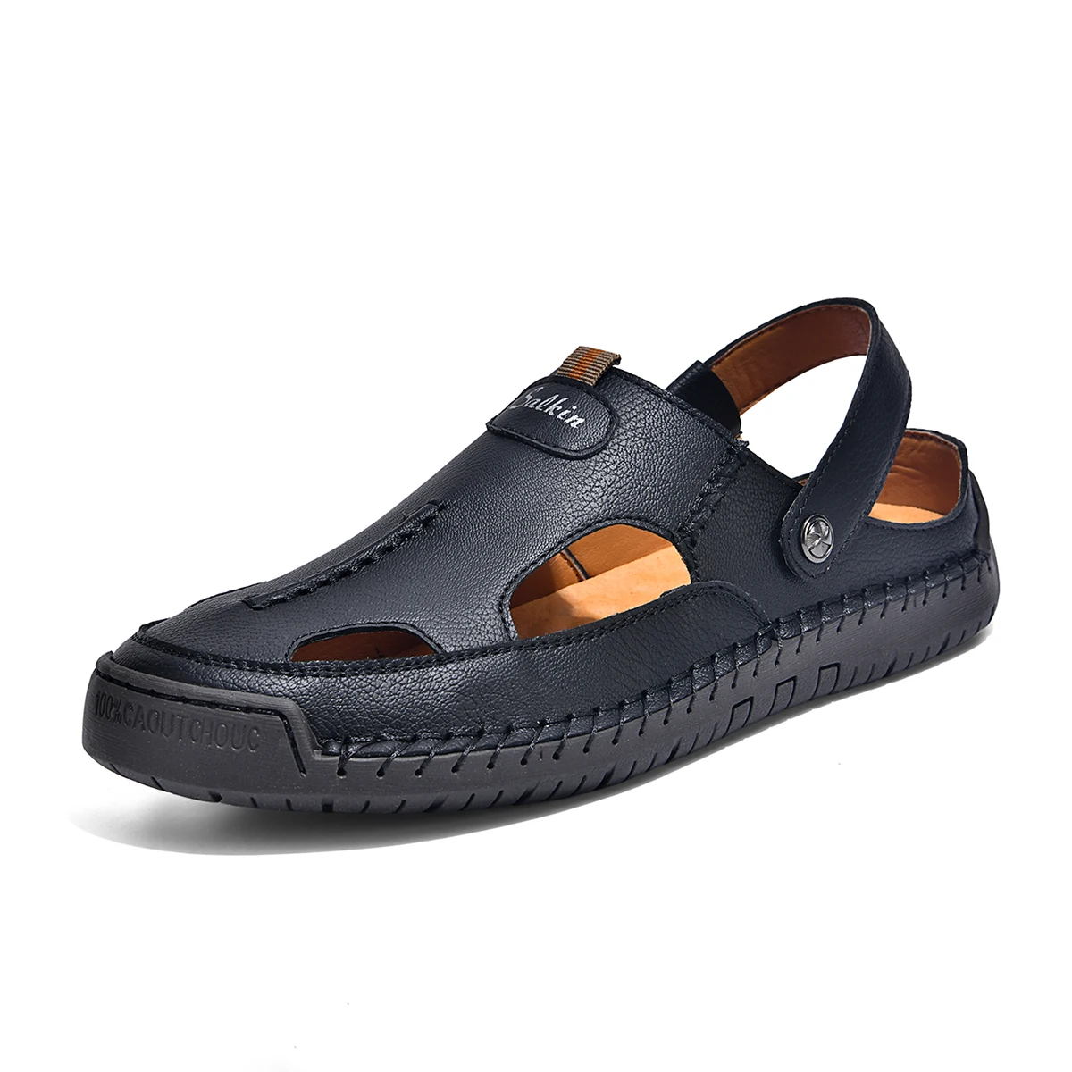 New Sandals Men's New Beach Shoes Leather Slippers Outdoor Non-slip Thick-soled Leather Sandals for Me