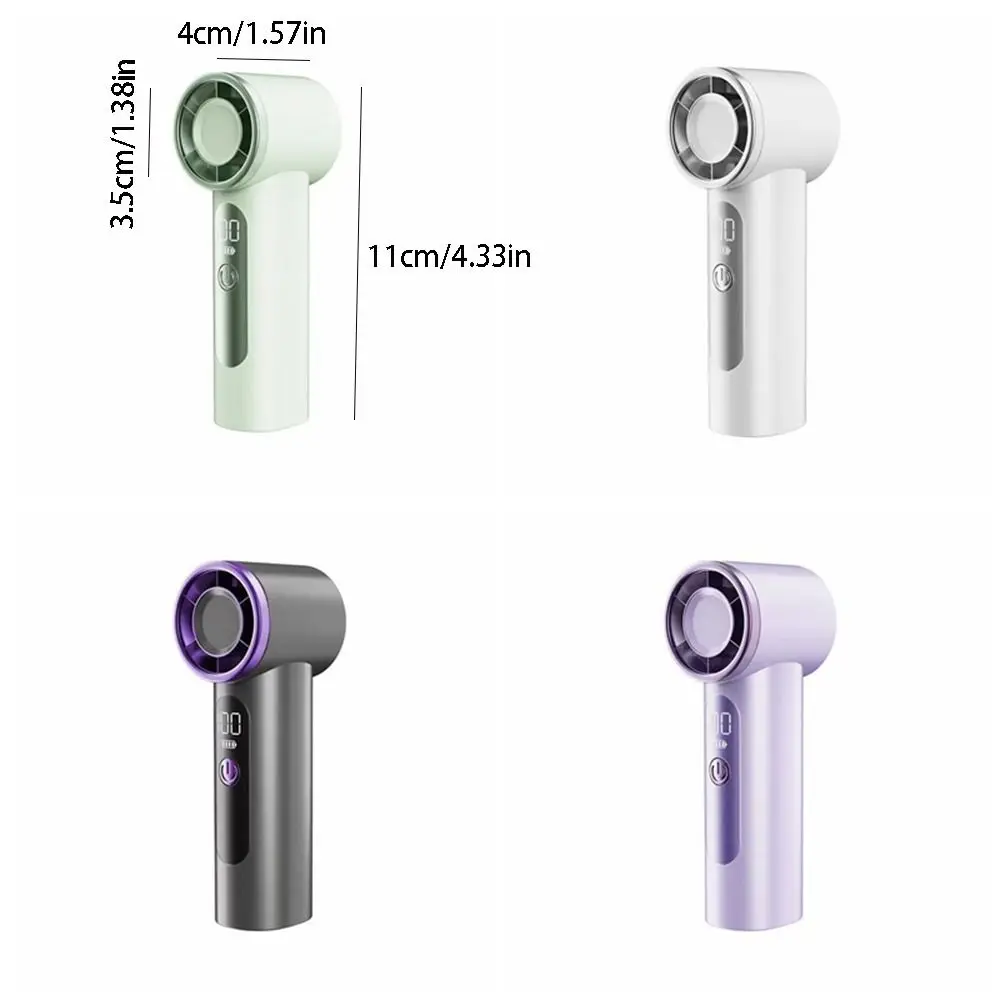Ventilador portátil de mano de alta velocidad, funcionamiento silencioso, Mini ventilador resistente al agua, ventilador de viento fuerte de larga duración para escritorio