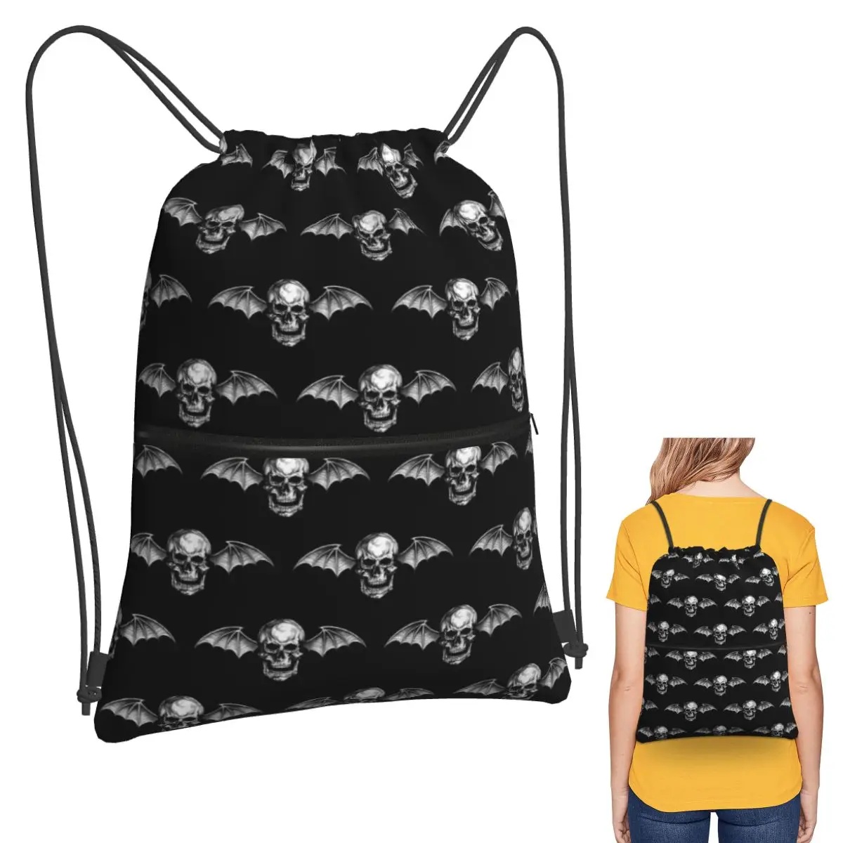 

Рюкзаки Avenged Sevenfold, модные портативные сумки на шнурке, спортивная сумка, сумки для книг для школы путешествий