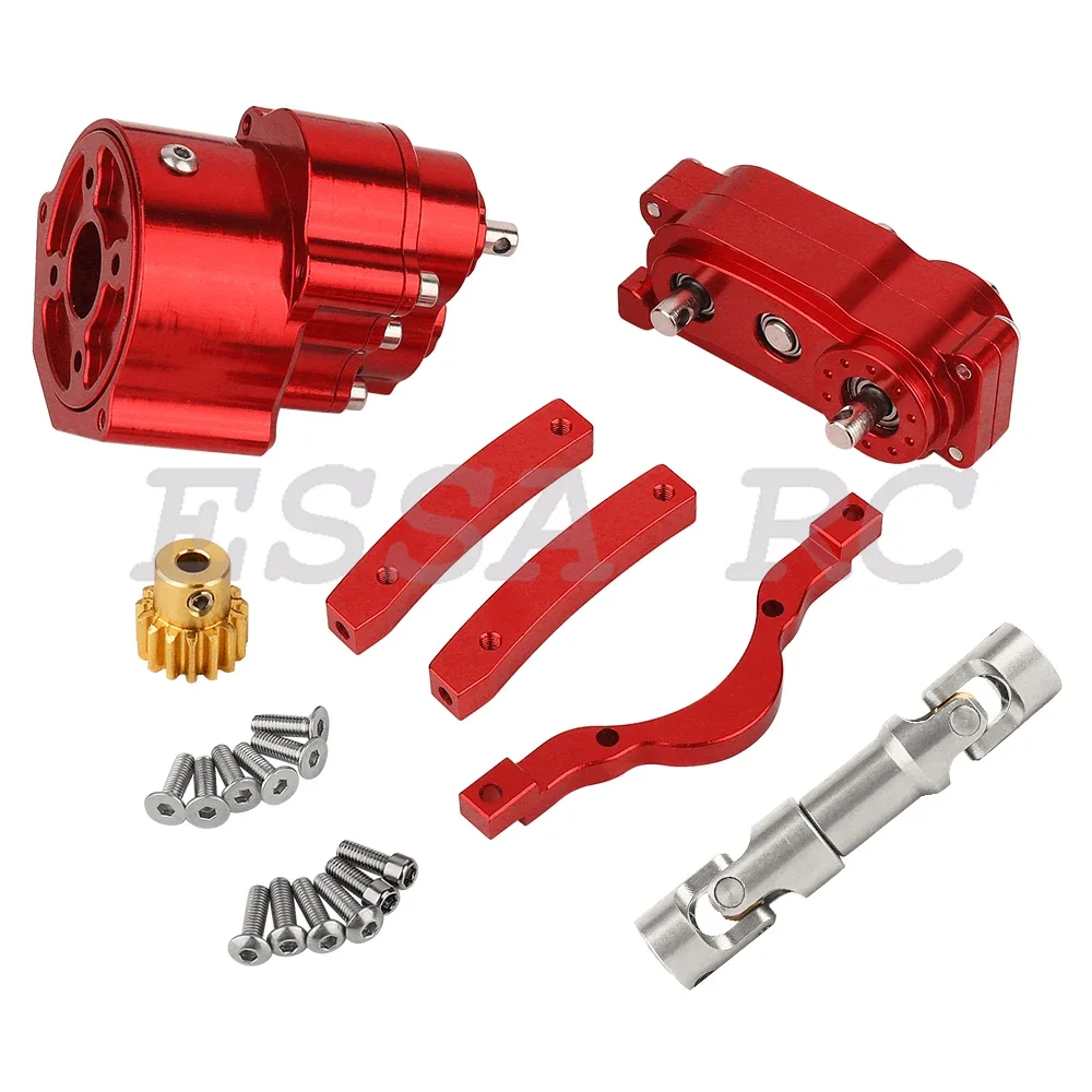 Prefixal Gearbox Transfer Case Front Motor Transmission for 1/10 RC Crawler Car Axial SCX10 & SCX10 II Upgrade Parts