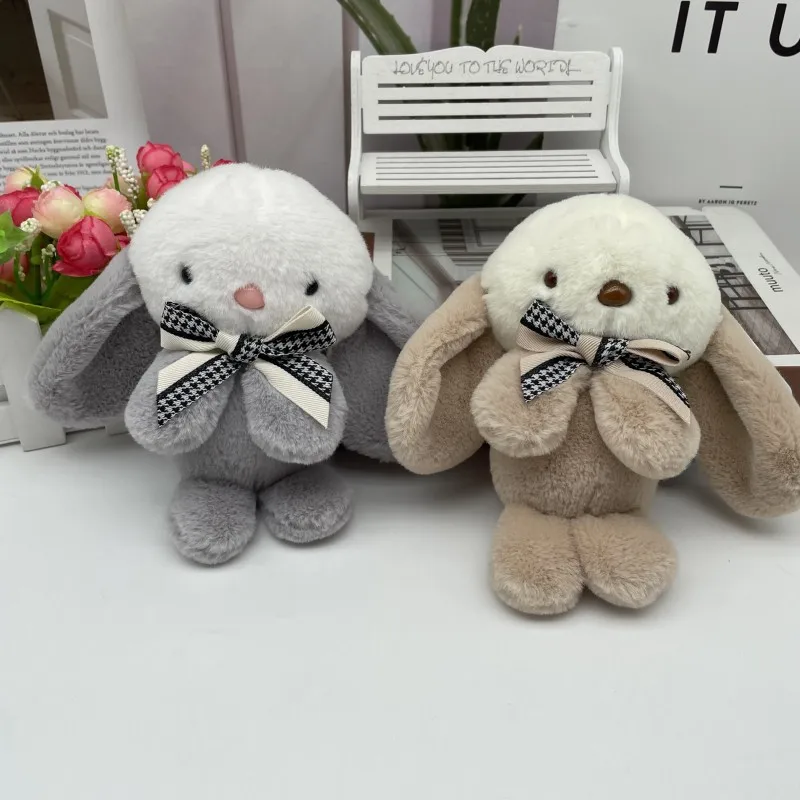 New fragrance Cute  bow rabbit Stuffed soft  Bunny Doll KeyChain Baby  Soothing Doll bag accessories birthday gift