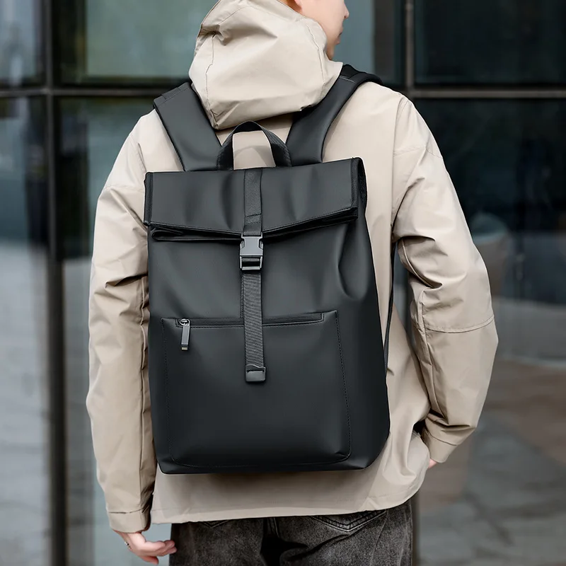 Trend Premium Flip Backpack Men's Outdoor Leisure Backpack Business Trip Commuter Computer Backpack Student School Bag