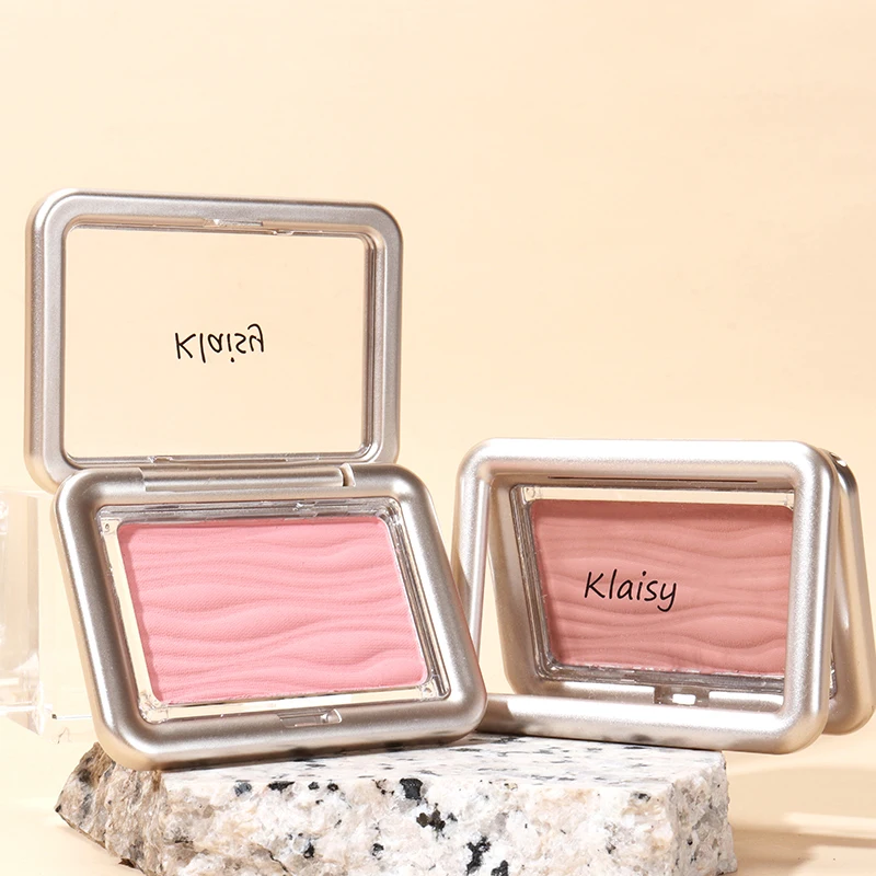 Klaisy 2 Colors Face Mousse Multi-Use Blusher Peach Cream Makeup Blush Palette Cheek Contour Cosmetics Blusher Makeup Rouge