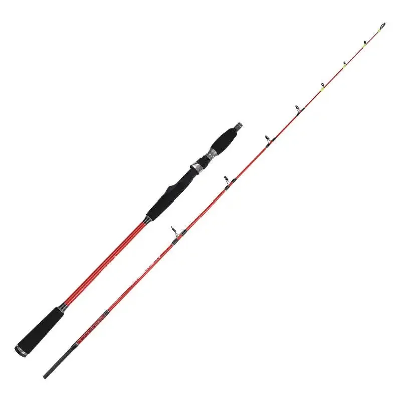 Fishingfans 1.5m Solid Carbon Casting Spinning Fishing Rod 30-100g Slow light Jigging Fishing Rods