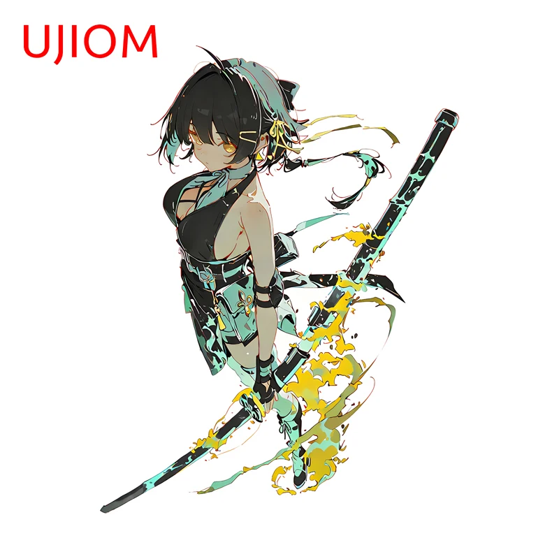 UJIOM Wuthering Waves Rover Wall Stickers Cool Ink Anime Fanart Skateboard Decals Waterproof Game Room Decoration Door Stopper
