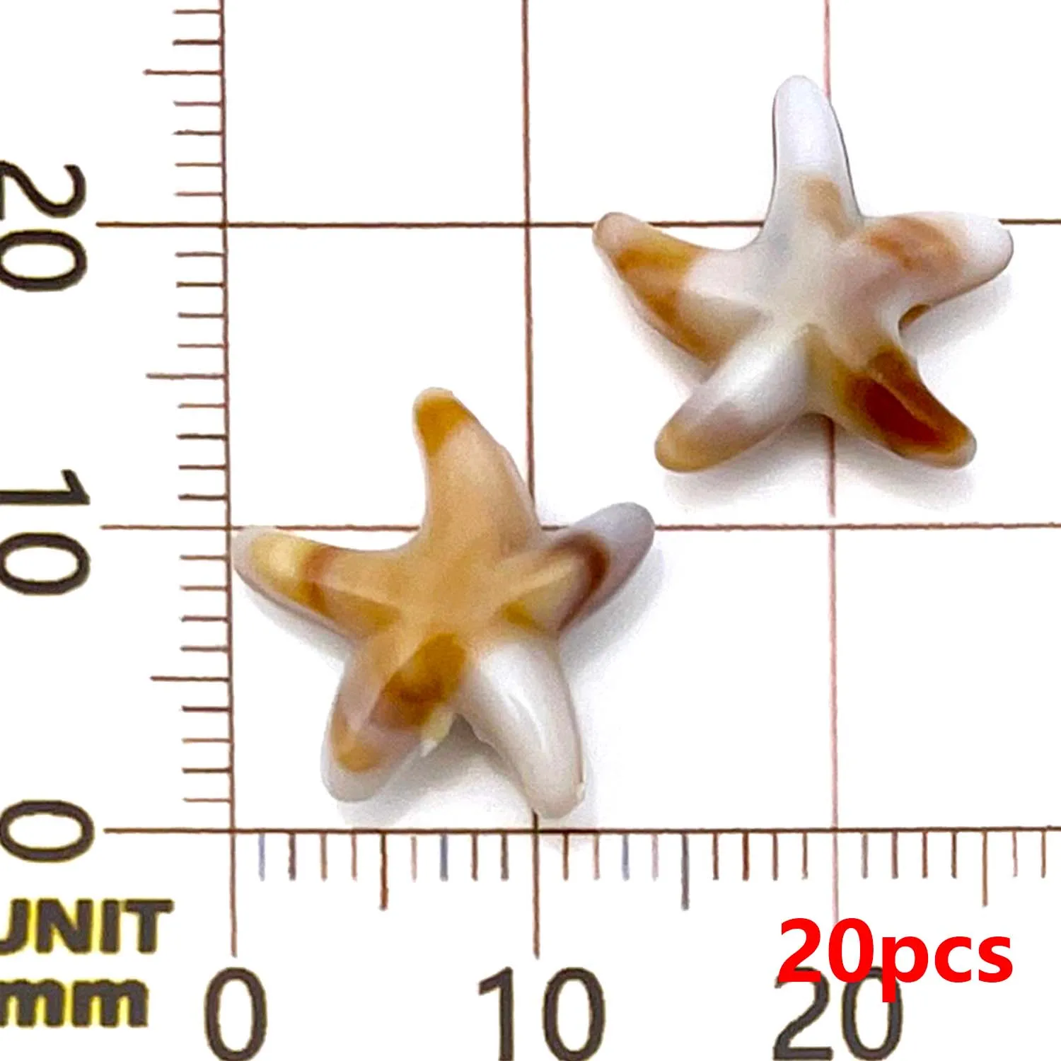 20/24pcs Acrylic Shell & Starfish Charms for DIY