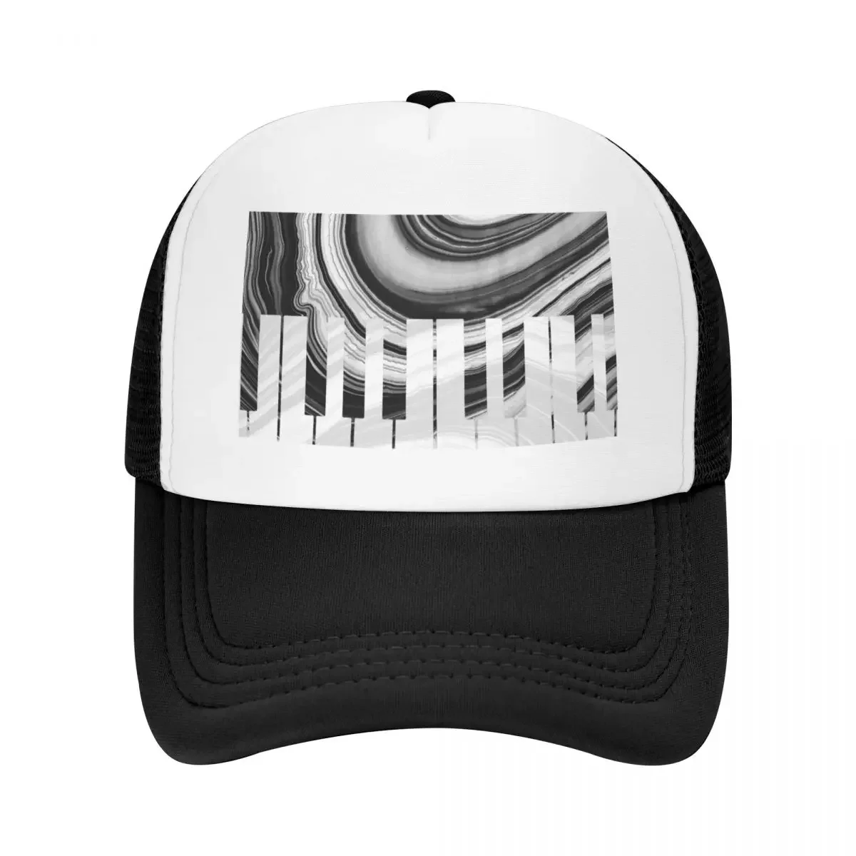 Marbled Music Art - Piano Keys - Sharon Cummings Baseball Cap beach hat Beach Outing cute Military Tactical Cap Hats Man Women's