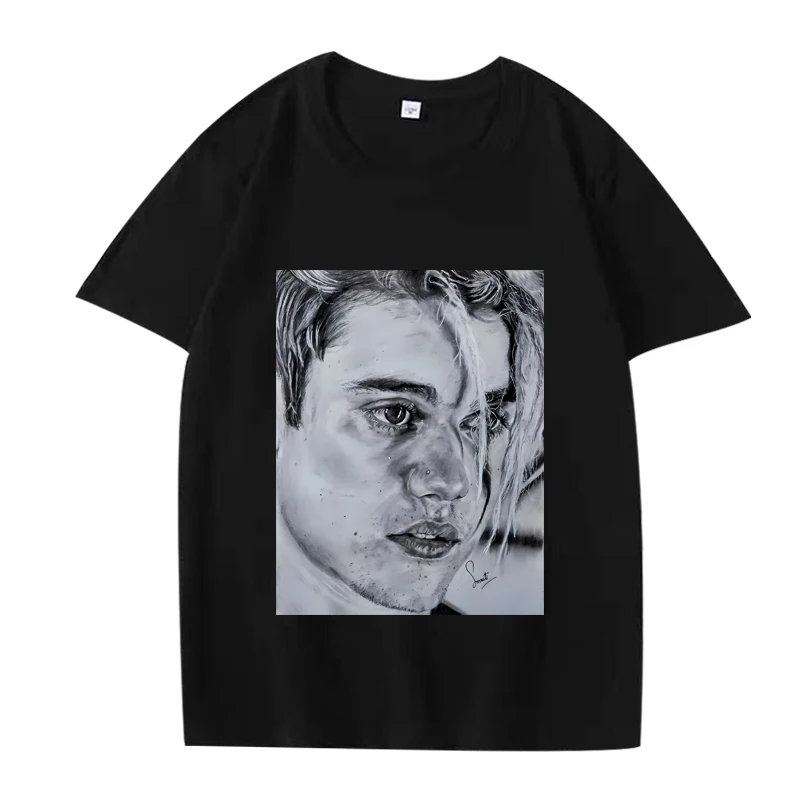 

Justin Bieber Art graphic T Shirts 2025 men women Oversized 100% Cotton streetwear fashion short sleeve Summer print Unisex tops