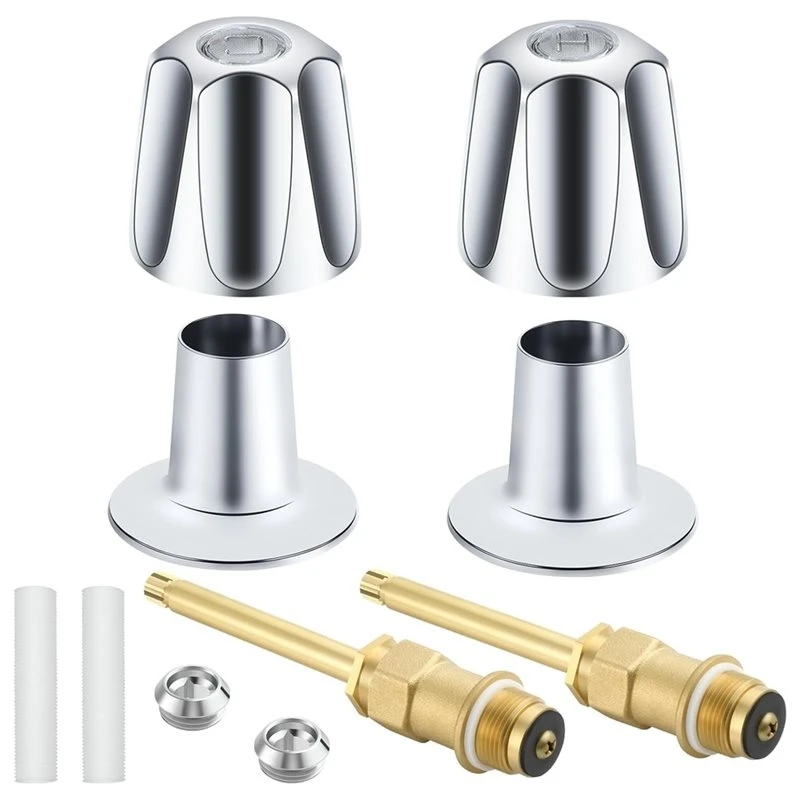 [NEW!X13A】 Faucet,Rebuild Kit For Price Pfister Windsor 2 Handle Bathtub And Shower Trim Includes Electroplated Handles 12H-2H
