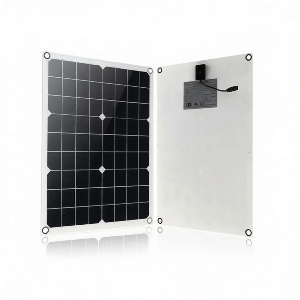 Portable Monocrystalline Solar Panel 20W 50W 100W 12V USB Charger Module For Outdoor Camping Hiking Photovoltaic