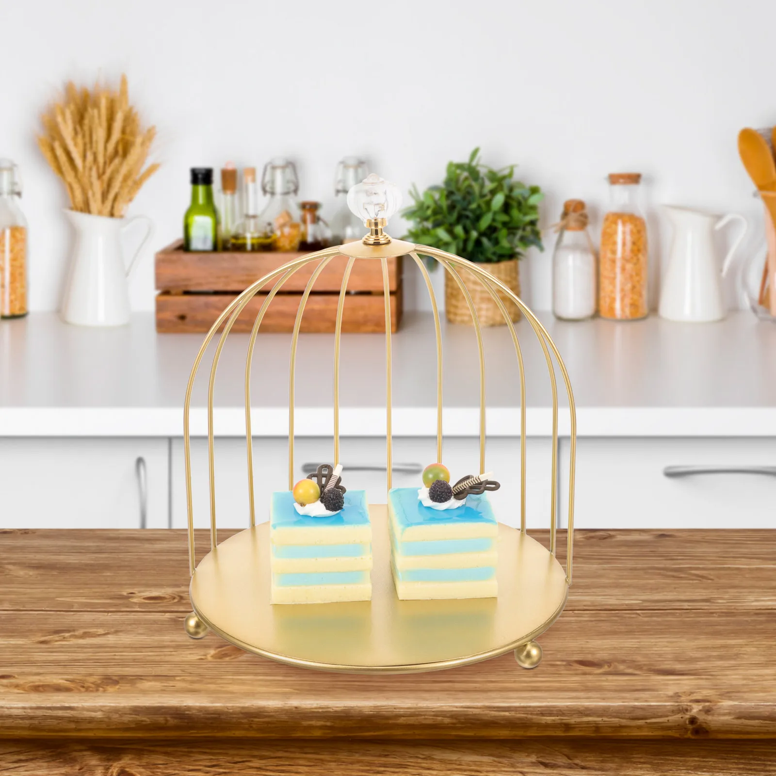 

Iron Cake Gold Wedding Decor Housewarming Gift Display Rack Large Capacity Stylish Design Suitable Parties Dessert Serving