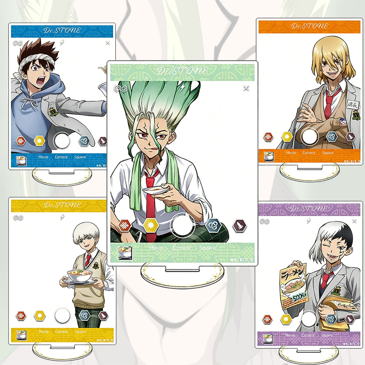 Dr.STONE 10cm Acrylic Standee Selfie Pose Ishigami Senku Asagiri Gen Science Theme Anime Desk Ornament Fans Gift keychain