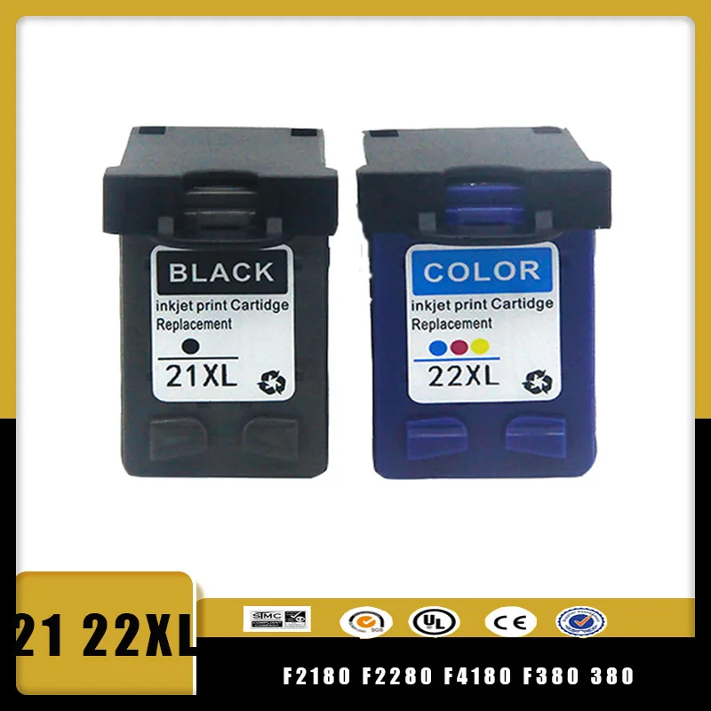 Vliaxh 21 22 Cartridge for hp 21xl for hp21 hp22 Ink Cartridge for Deskjet F2180 F4180 F2200 F2280 F300 F380 380 D2300 printer