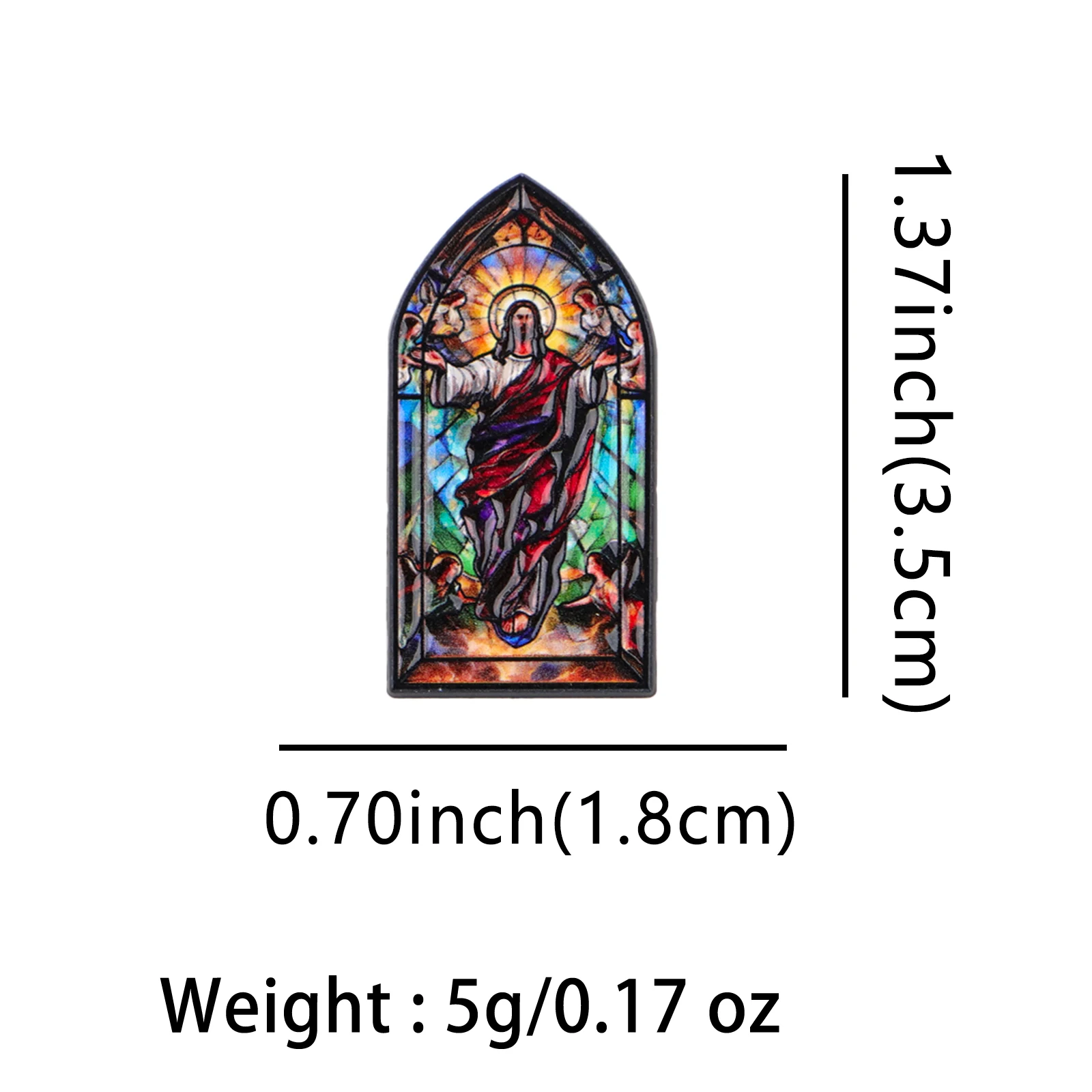 Lustiger Jesus-Emaille-Pin, Jungfrau Maria Brosche, Christlicher Anstecker für Taschen, Jacken, Kleidung, Accessoires, Geschenk – Detail 2