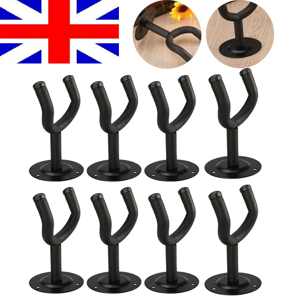 

8 Pcs Guitar Hook Wall Mount Hangers Instrument for Bass Brackets Mounted Holder