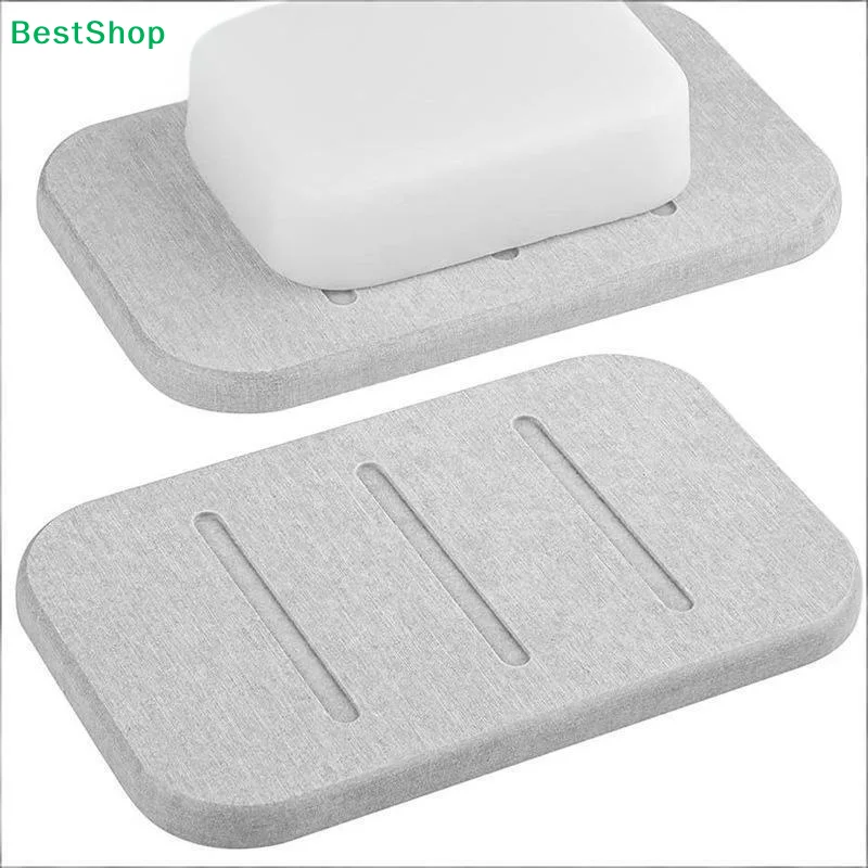 ✔ Porte-savon en terre de diatomée avec drainage, support auto-séchant pour savon en barre pour salle de bain, douche et évier de cuisine