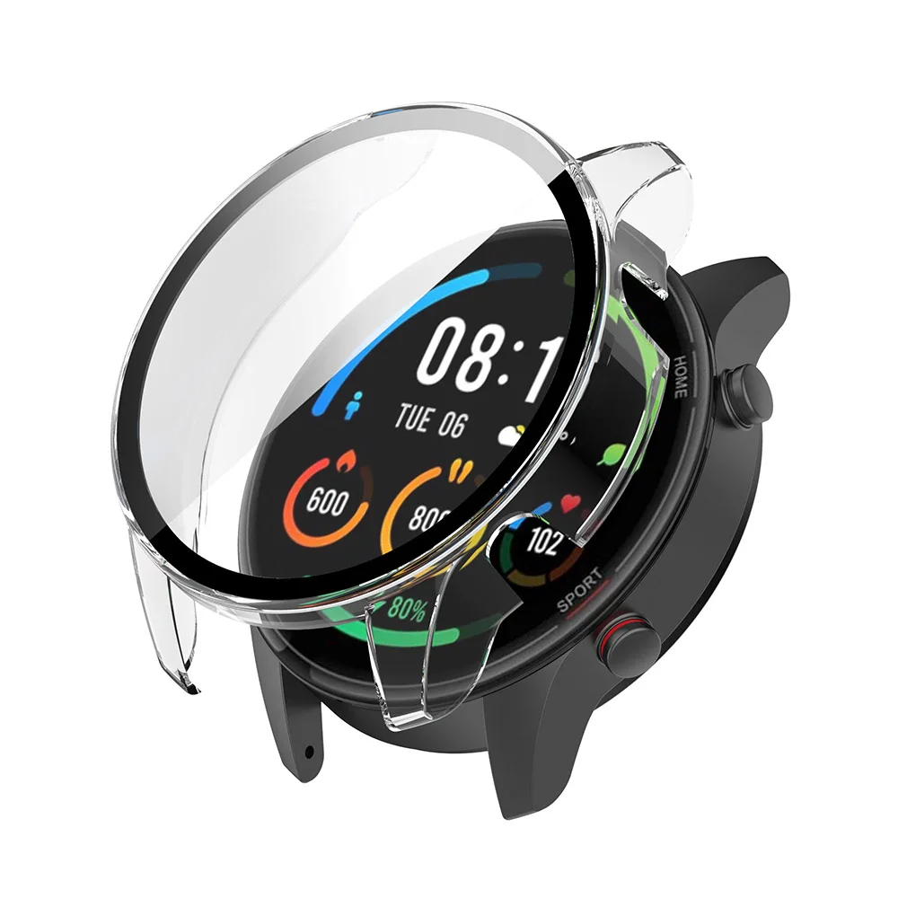 PC+Glass Protective Case For Xiaomi Watch Color Sport Edition Full Screen Protector Shell Cover
