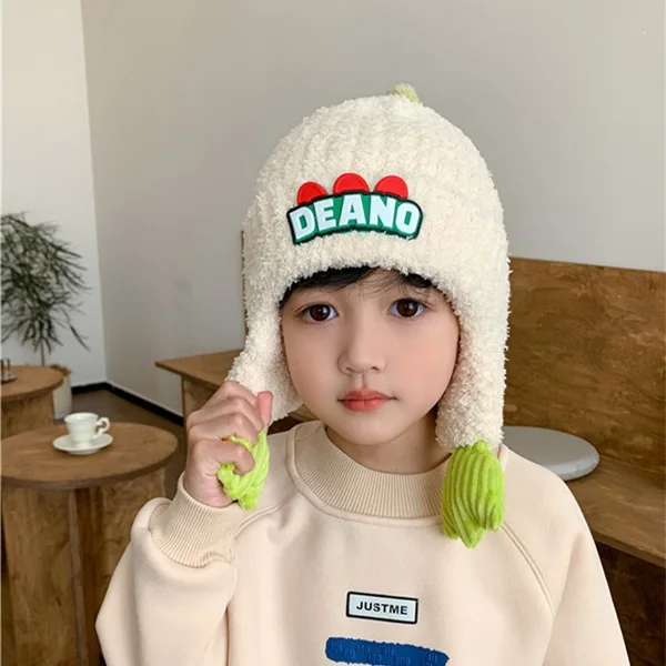 autumn-and-winter-children's-ear-protection-hats-cute-boys-and-girls-wool-knitted-thickened-pullover-hats-outdoor-windproof