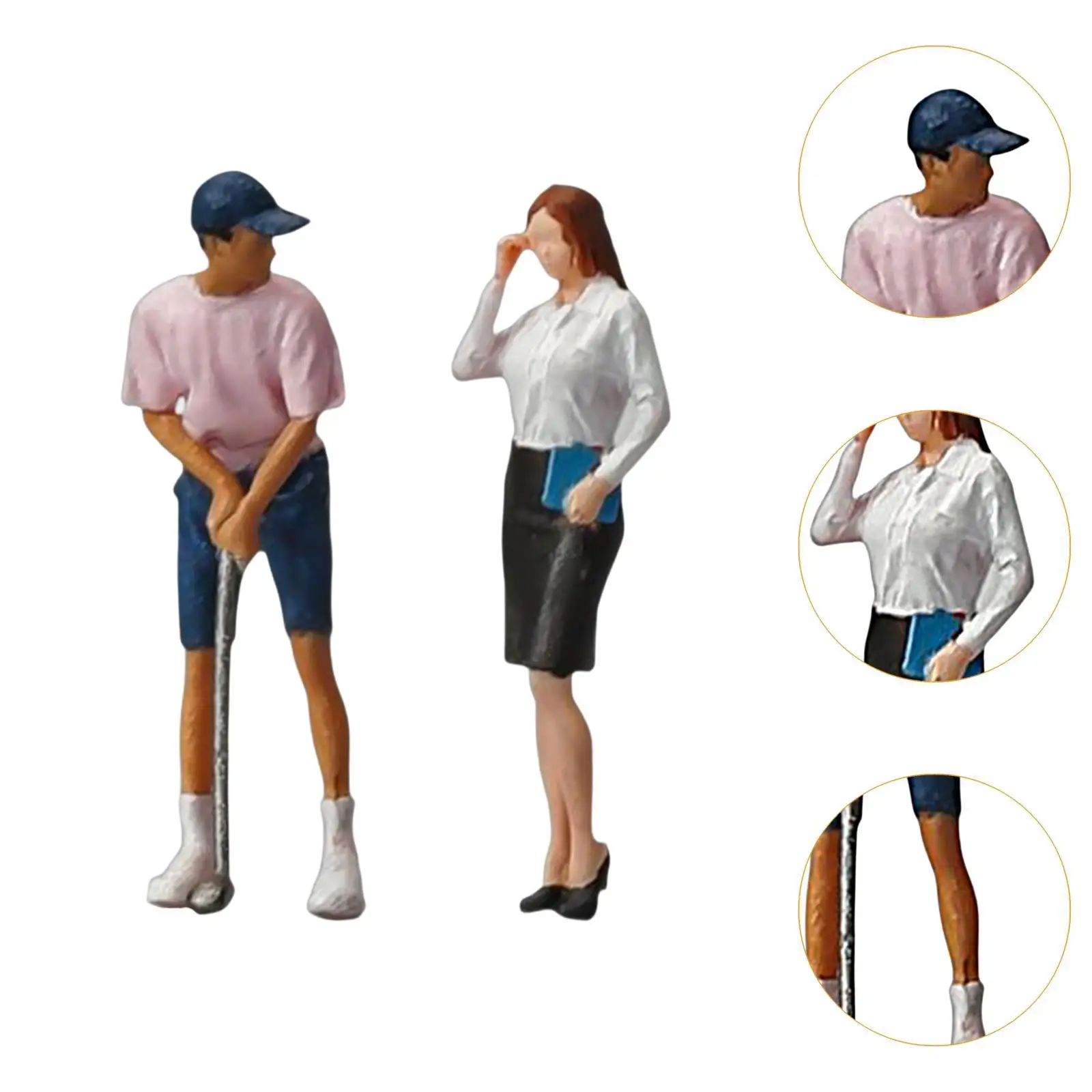 Figura de pessoas em escala 1/64, micro paisagem, decoração de mesa, artesanato, secretário feminino, miniatura para cenário, decoração de paisagem