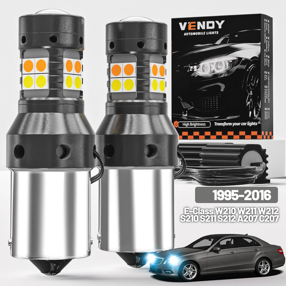 

2x для Mercedes E-Class W210 W211 W212 A207 S210 S212 двухрежимный светодиодный указатель поворота + дневные ходовые огни DRL Canbus аксессуары