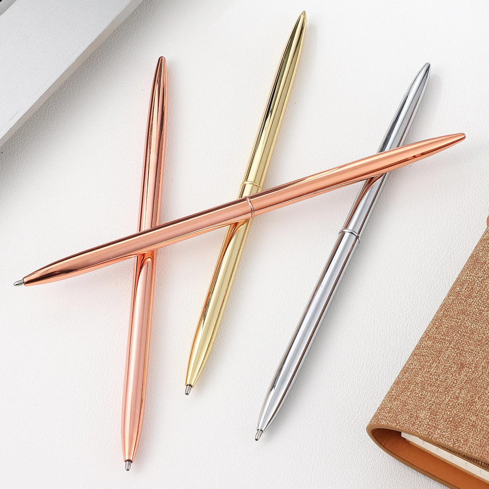

6Pcs Ballpoint Pens Set Premium Metal Writing Pens Ergonomic Comfort Grip Smooth Writing School Office Business Supplies Daily