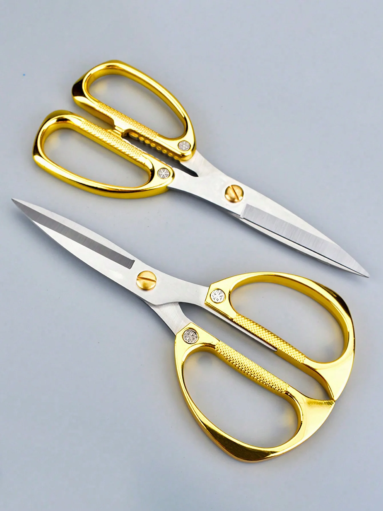 1pcs Stainless Steel Scissors, Retro Design Premium Household Sewing Scissors Kitchen Scissors
