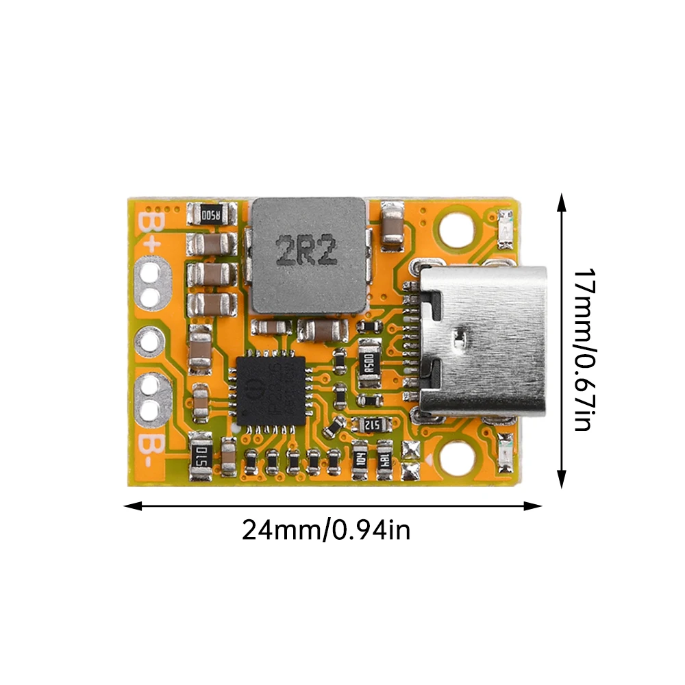 2/3S 3.7V Lithium Battery Charging Protection Board Type-C Interface Support QC Fast Charging with Charging Indicator Light