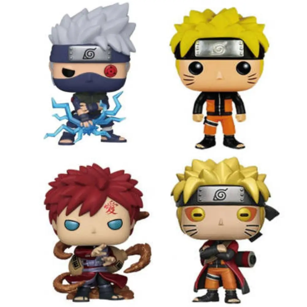 Hot 4Pcs Funko Pop NARUTO Anime Figure Toy Pvc Model Doll Collectible Action Figuras Bluey Kids christmasBirthday Gift Toy