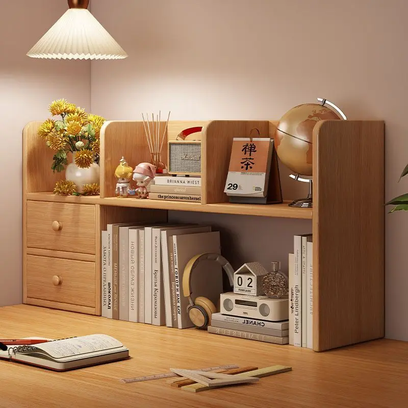 ‌Desktop Multi-Tier Bookshelf,Modern Office Storage Organizer,Living Room Display Rack,Open-Access Shelf Unit for Books‌