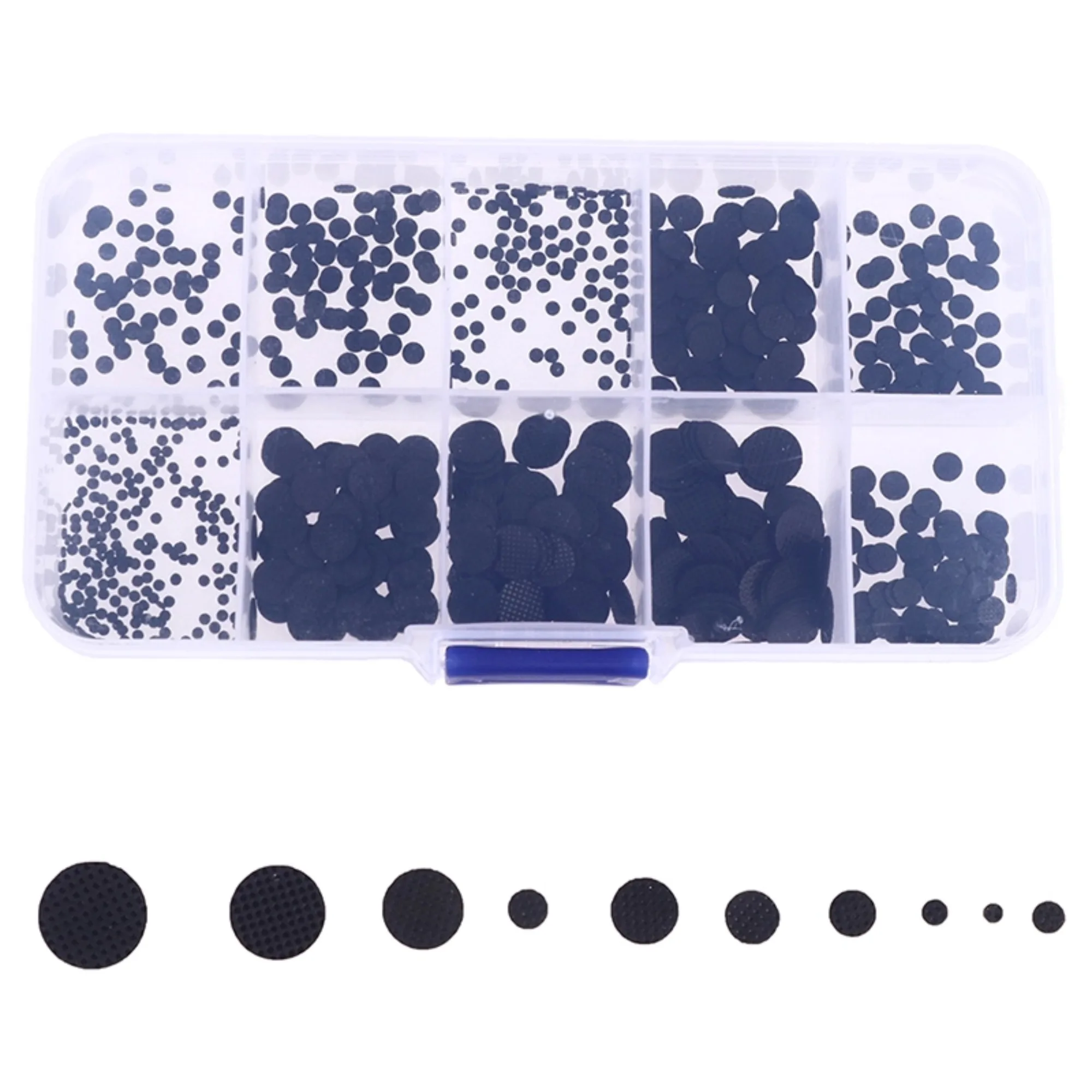 

500Pieces 1.5mm-8mm Different Sizes Conductive Rubber Pads Keypad Repair Kit For IR Remote Control Conductive Rubber Buttons