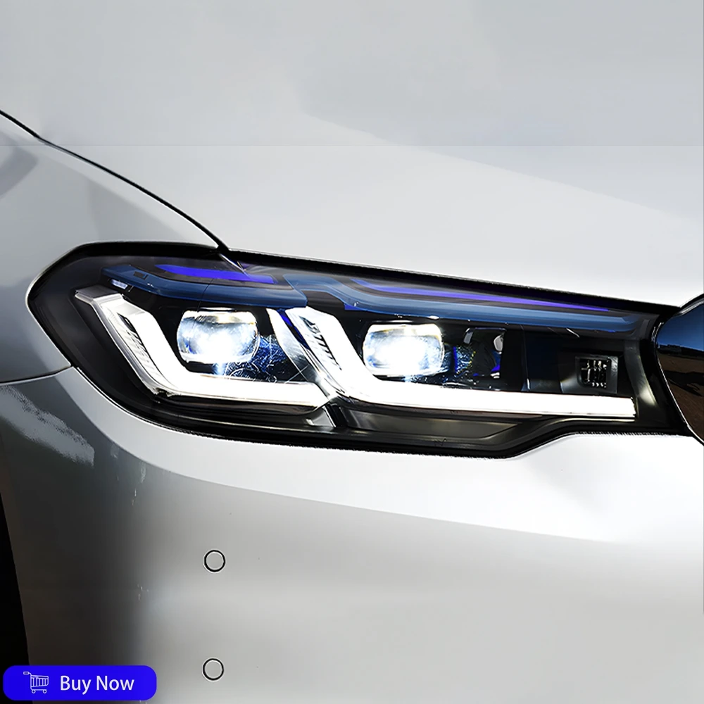 

For BMW 5 Series 2018-2023 Year Upgrade High Configure Matrix Design LED Car Headlight Assembly Dual Projector Lens Accessories