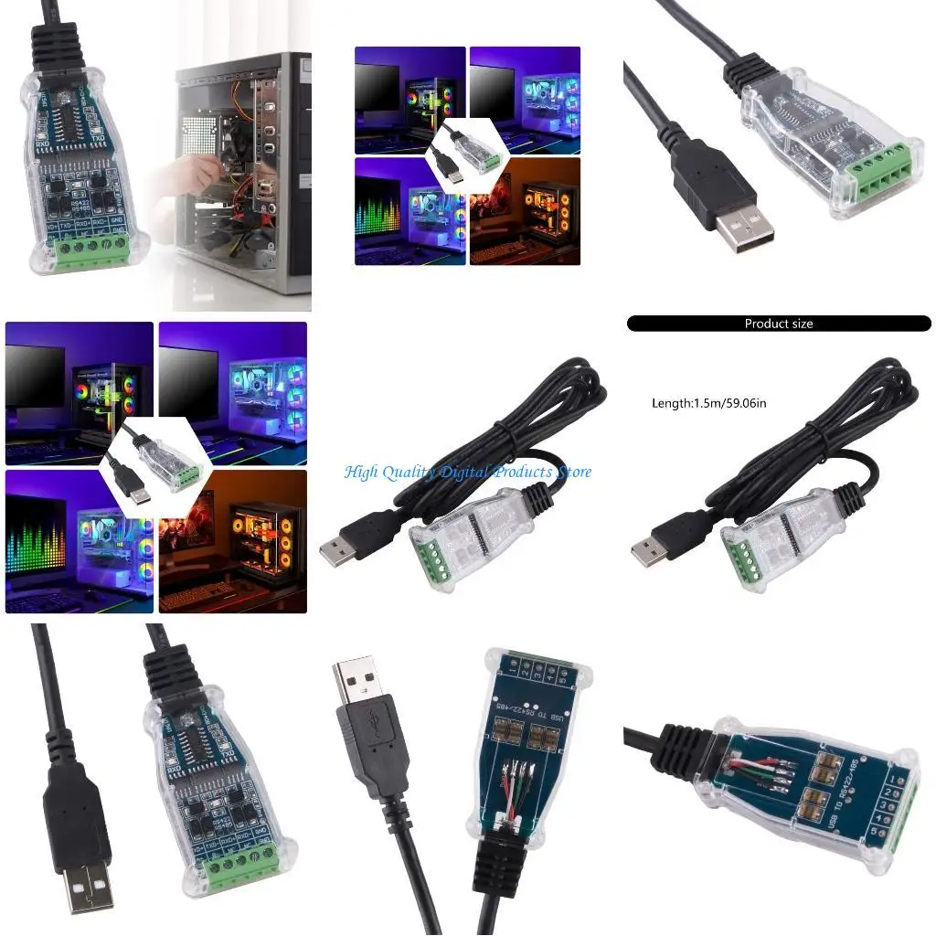 

U2JE USB в RS485 кабельный шнур для преобразователя модуля для промышленной линии связи 59in