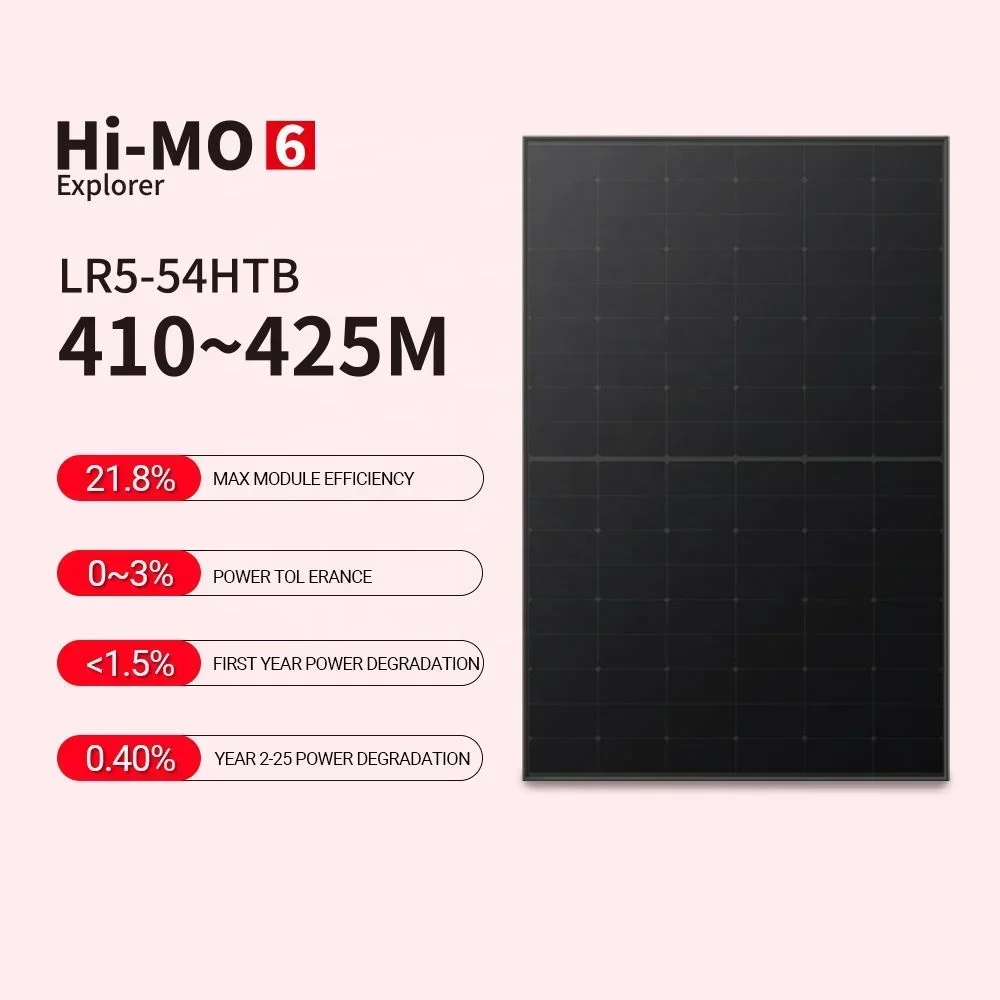 LONGi Explorer Hi-MO 6 LR5-54HTB 410-425M All Black Solar Panels 410W 415W 420W 425W longi solar panel