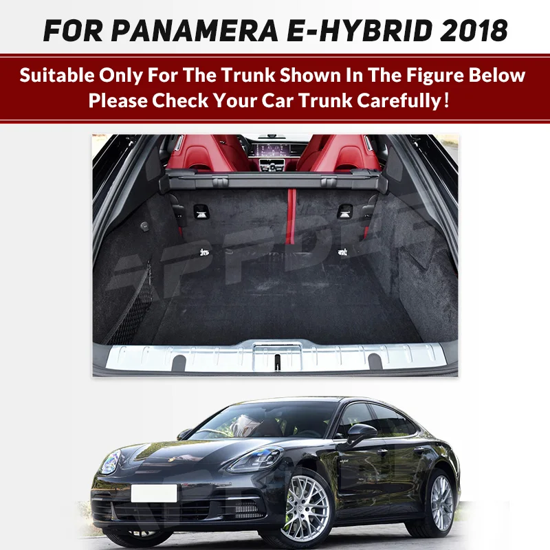 Car Trunk Mat For Porsche Panamera E-Hybrid 2018 Custom Car Accessories Auto Interior Decoration