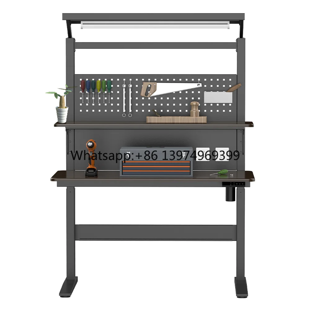 Contuo Workbench Anti Static Workshop Electric Standing 2 Legs Workstation With Height Adjustable
