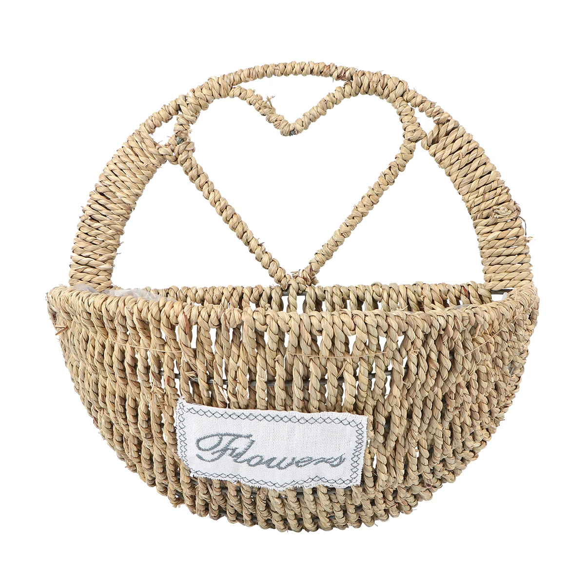 

Wall Hanging Flower Basket Straw Woven Balcony Decoration Durable Fine Fiber Indoor Outdoor Wedding Home Office Garden