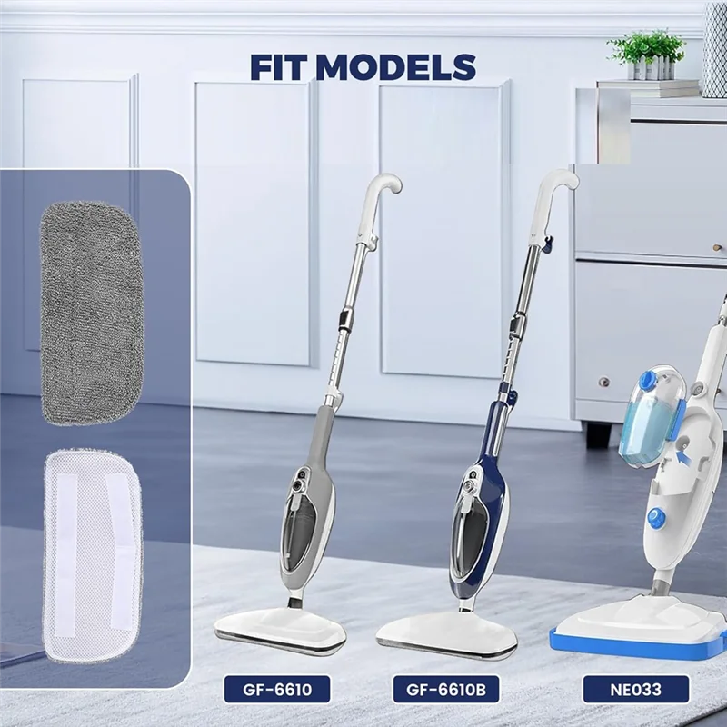 6แพ็คSteam Mop PadsสําหรับNeugo NE033/NE033M & Mxnsewr Steam Mopเปลี่ยนแผ่น