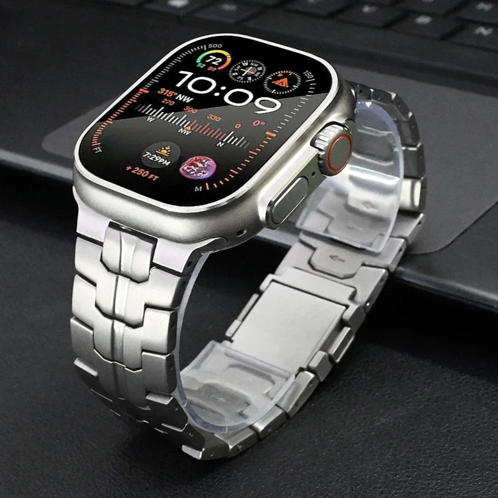 Titanium Strap for Apple Watch Ultra 2 49mm Wristband 44mm 42mm 40mm 38mm 45mm, Watchband for IWatch 9 8 7 6 5 4 3 2 1