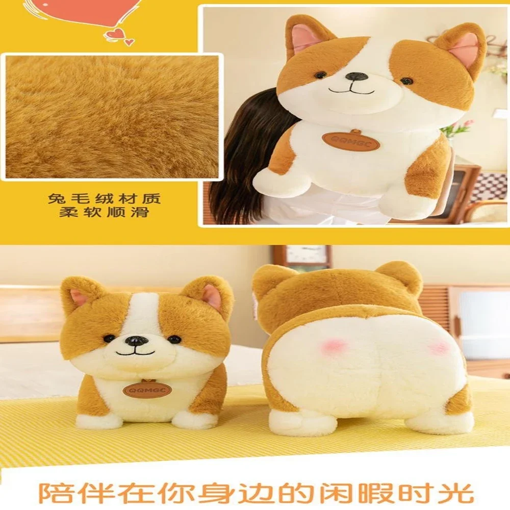 35cm Cute Corgi Doll Dog Throw Pillow Action Figure Child Bed Sleeping Doll Soft And Comfortable Plush Toy Birthday Gift