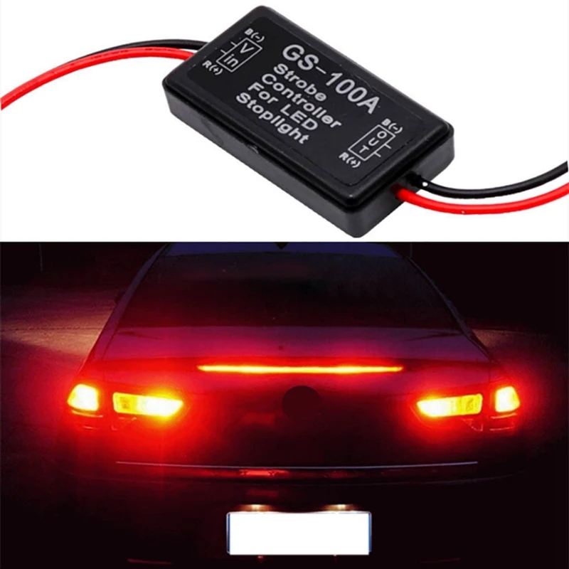 Flash Strobe Controller Brake Light Flasher Module For Car LED Brake Stop Light Lamp 12V