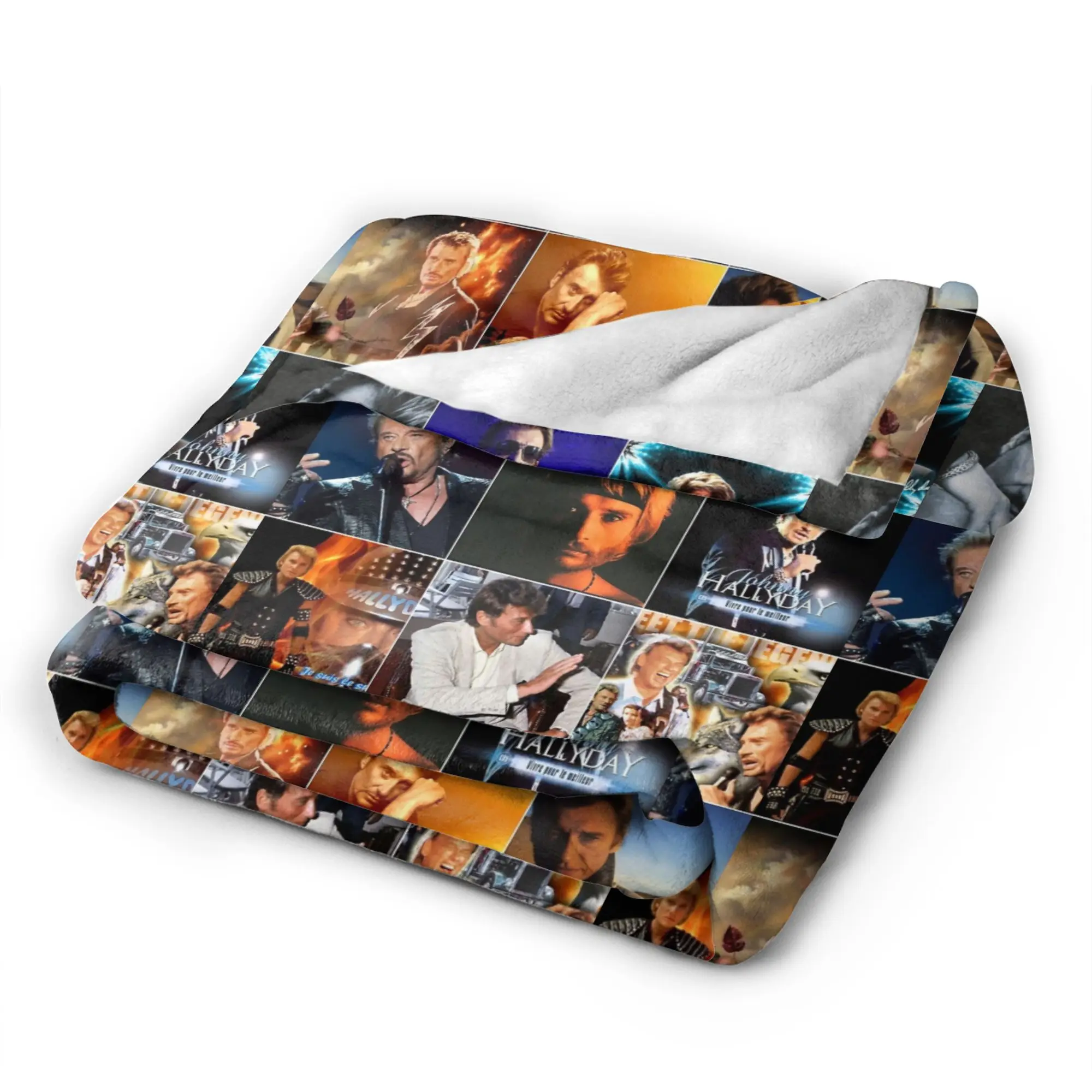 جوني هاليداي صور مجمعة الصوف رمي بطانية البطانيات للمنزل الأريكة سوبر سرير دافئ البساط