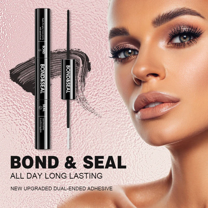 Bond and Seal Wimpern kleber DIY Cluster Wimpern kleber langlebige Mascara klare Beschichtung Regenmantel starker Halt wasserdicht