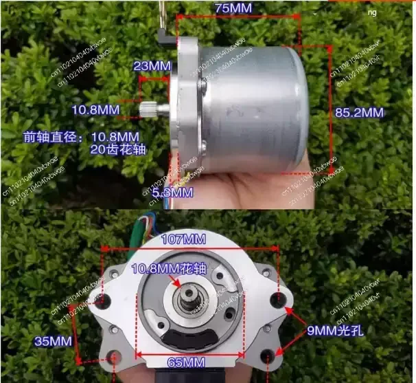12/24V DC brushless motor with high torque and high power 500W with Hall, type A is broken, type B is tested