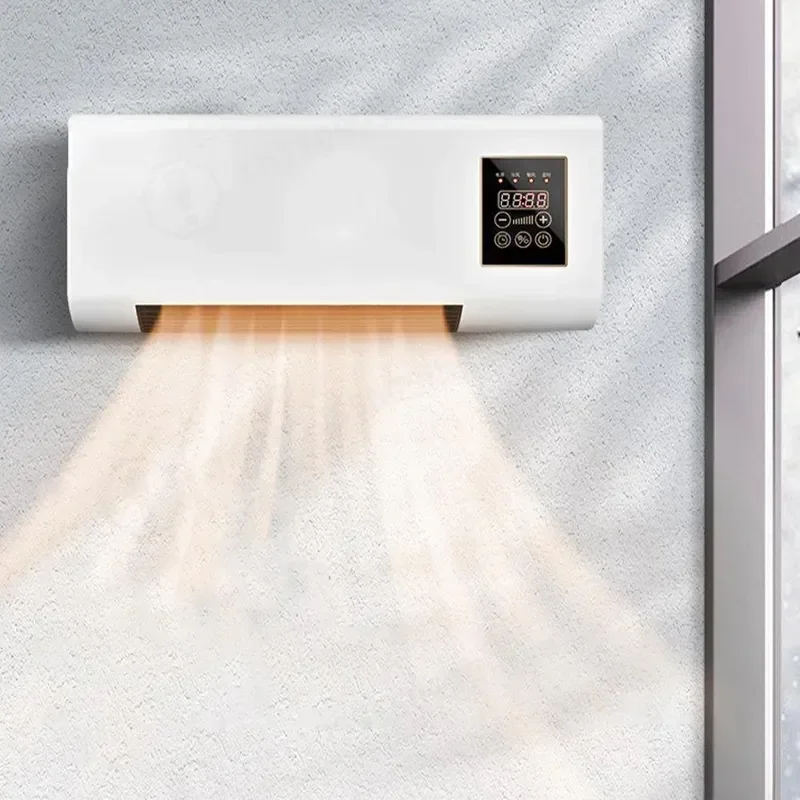 110V 220V Wall Mounted Electric Heater UK EU AU US Plug Warm Air Blower for Home Bathroom Bedroom Heating