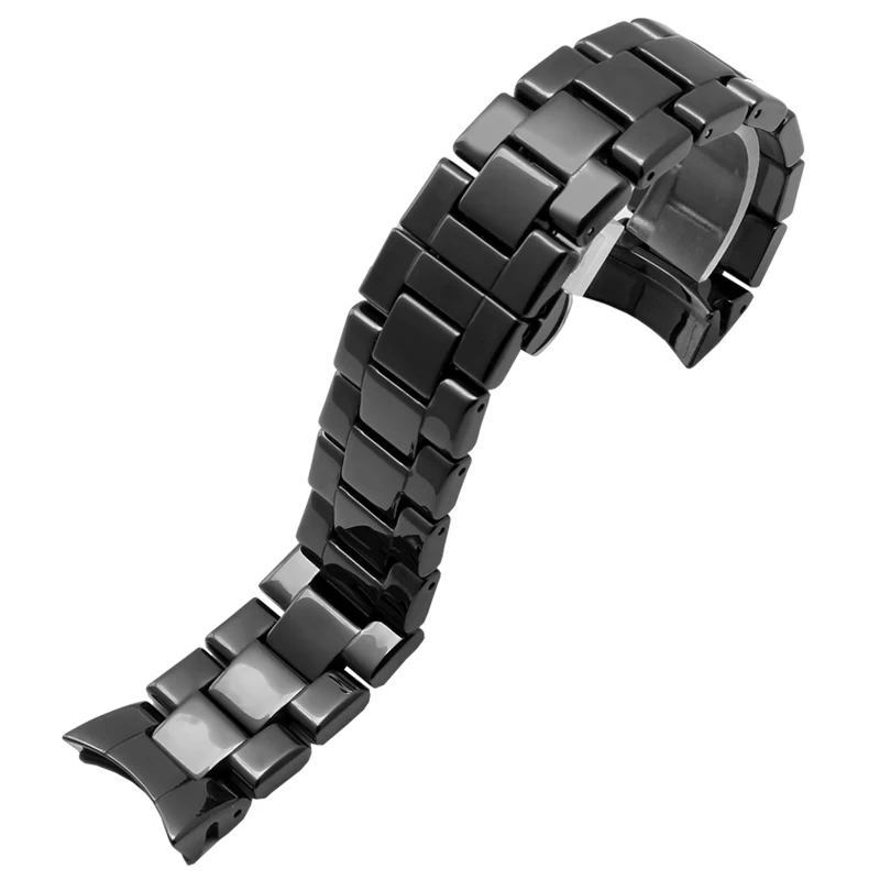 Ceramic Watch Band for Armani AR 1410 1400 1440 1411 1421 1451 1452 Comfortable Wear Watch Strap Accessories 0mm Wristband